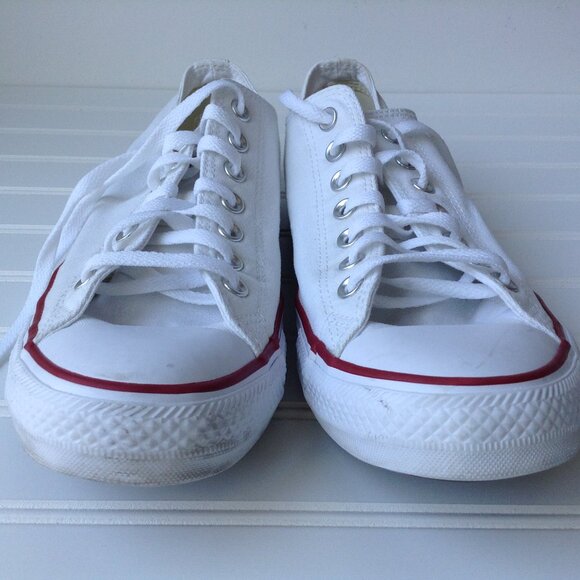 ⭐CONVERSE ALL-STAR UNISEX SNEAKERS in White, size 10 men’s/12 women’s⭐ - Picture 6 of 8
